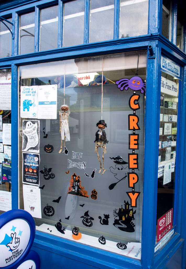 Newsagent ready for Halloween by frequentframes