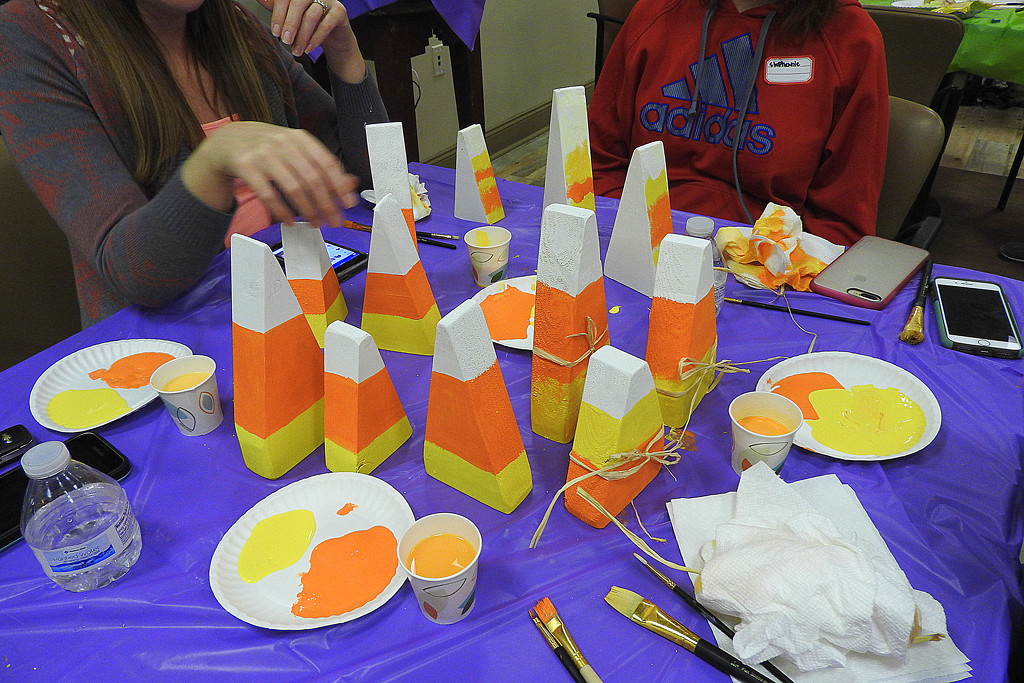A table of candy corn by homeschoolmom