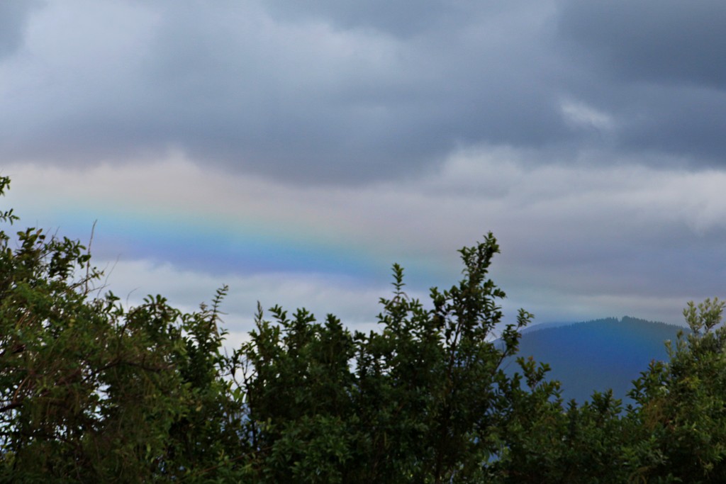 Random rainbow in the clouds by kiwinanna