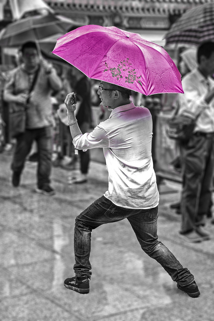 Pink Umbrella by megpicatilly