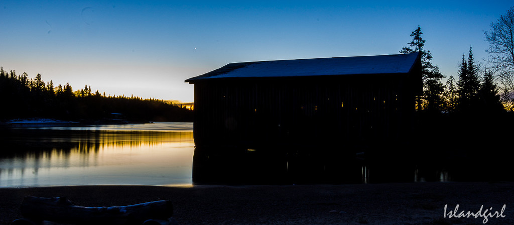 Boathouse in the sunrise by radiogirl