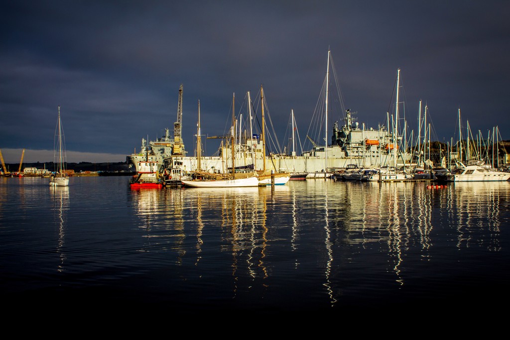 Boats at dusk by swillinbillyflynn