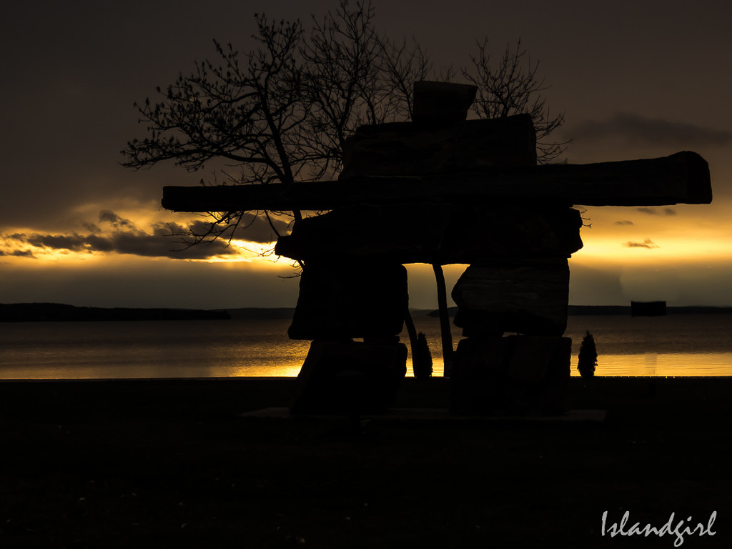 Inukshuk overlooking our lake by radiogirl