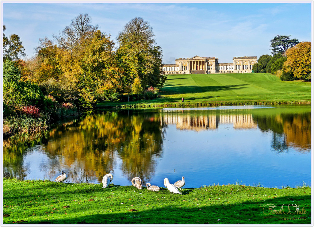 Stowe House From The Octagon Lake by carolmw