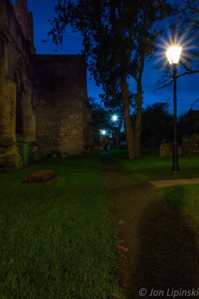 Night time in the churchyard. by jon_lip