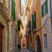 Narrow street in Palma de Mallorca by gardencat