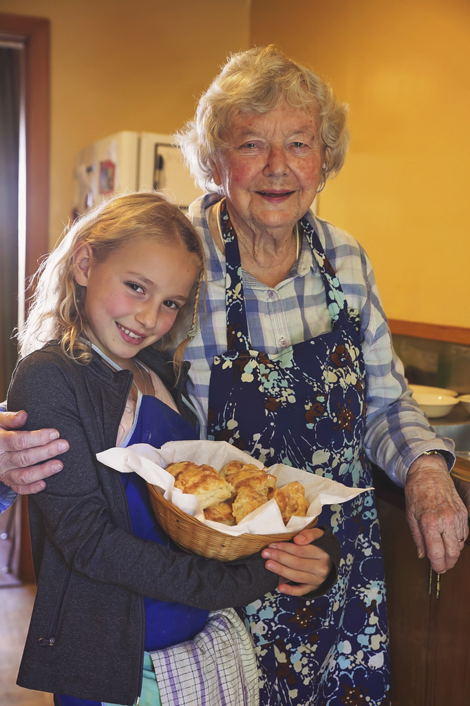 Making scones with Gran by kiwichick