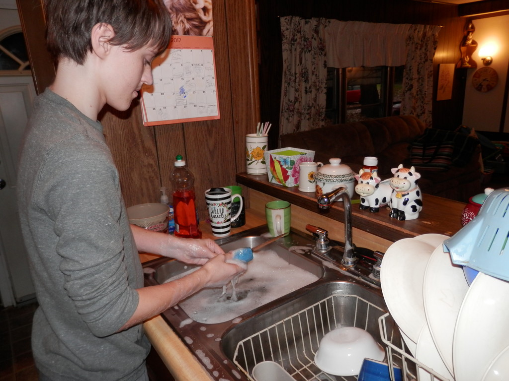 Doing Dishes by julie