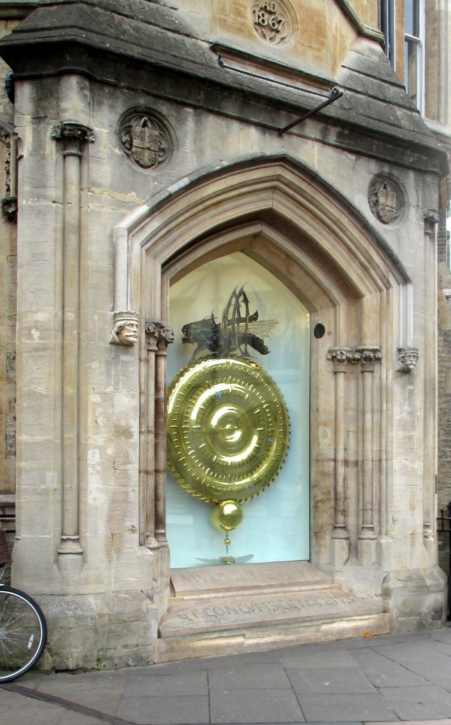 The Corpus Clock outside Corpus Christi College Cambridge  by foxes37
