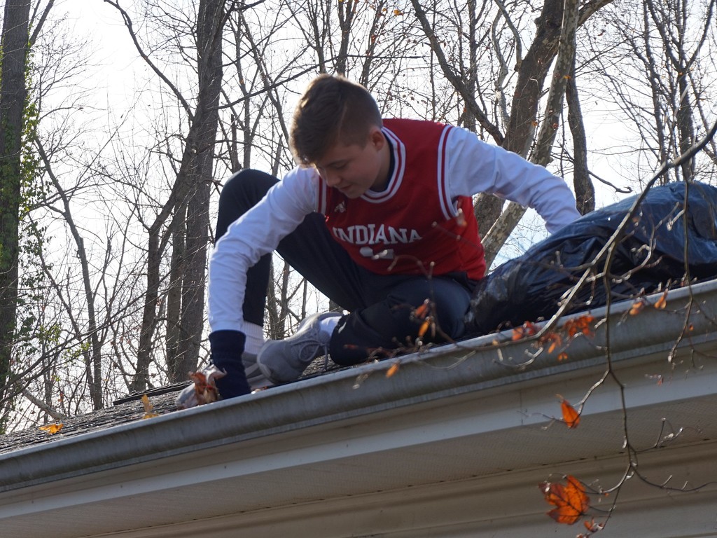 Clean gutters before the first snow by tunia