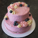 Naked blueberry and lemon Bridal shower cake by nicolecampbell