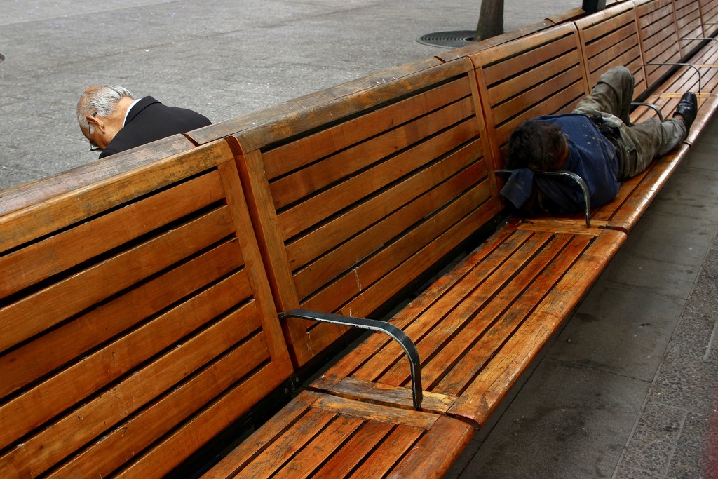 A bench in Santiago by vincent24