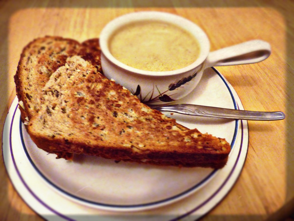 Soup and toasted sandwiches  by beryl