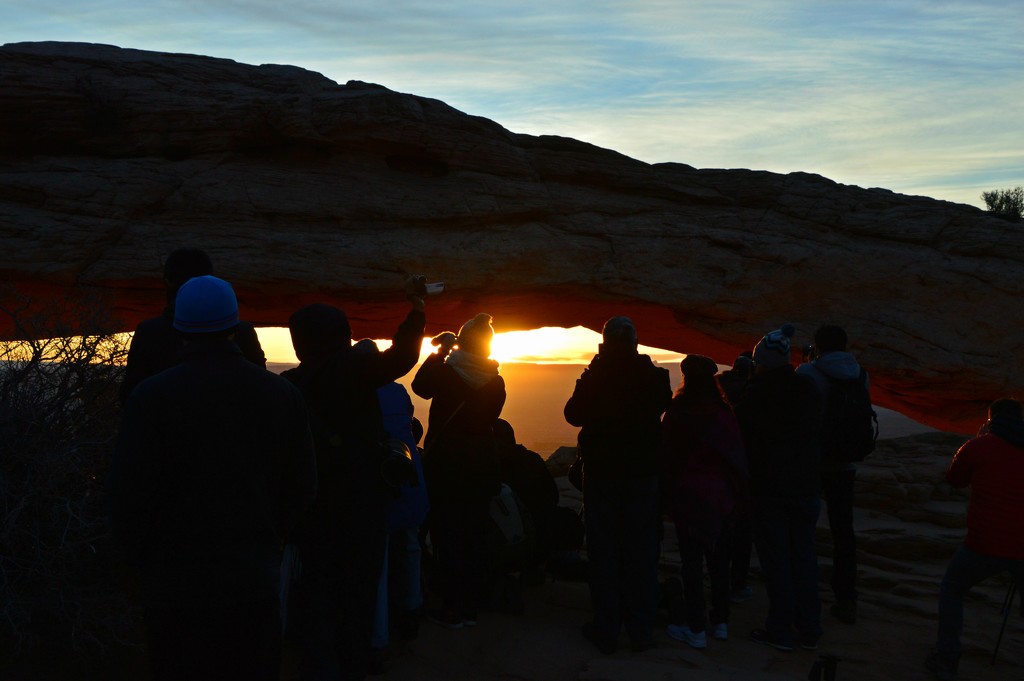 Photographers at Mesa Arch, Canyonlands, Utah by bigdad