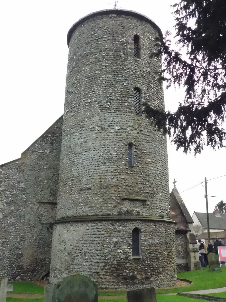  Round towered church in Burnham Deepdale, Norfolk by 365anne
