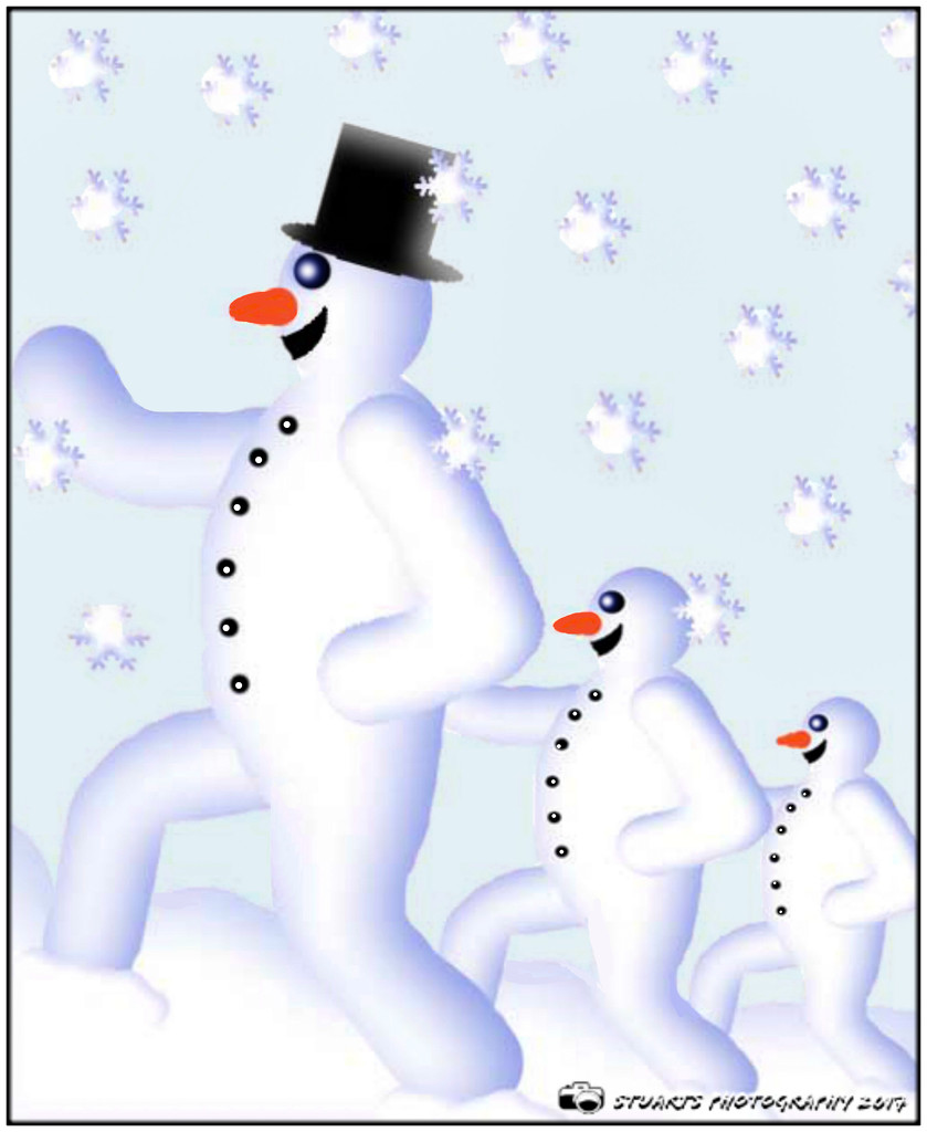 Computerart snowmen art by stuart46
