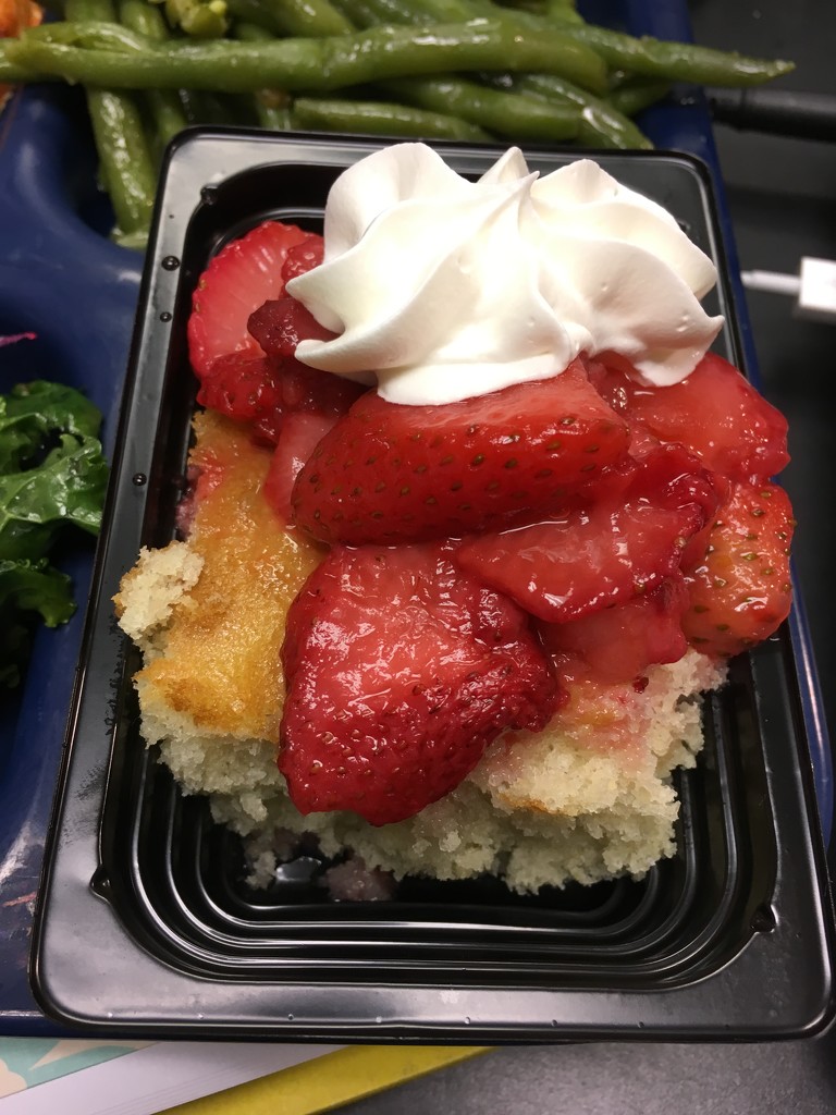 strawberry shortcake day in the cafeteria! by wiesnerbeth