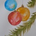 Christmas Bulbs Watercolor Painting by julie