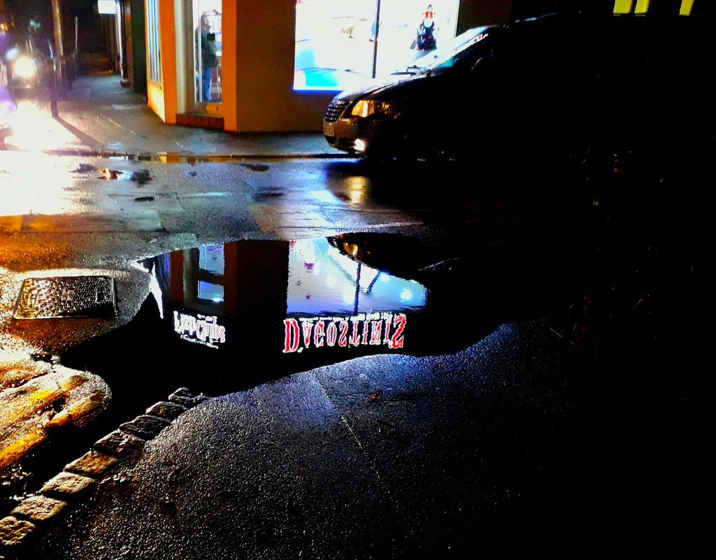 Lights in a puddle by fbailey