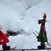 Santa and Rudolph  go skiing  .. by snowy