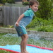 Barnaby with one of his Christmas presents- a water slide.  by chimfa