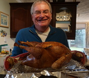 25th Dec 2017 - Barra Bronze Turkey and the chef!