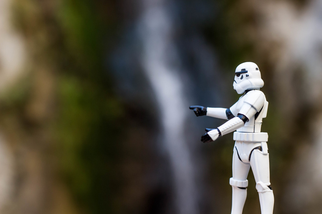 Storm Trooper Finds a Waterfall in Eaton Canyon by jyokota