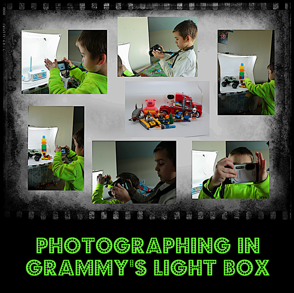 Photographing in Grammy's Light Box by olivetreeann