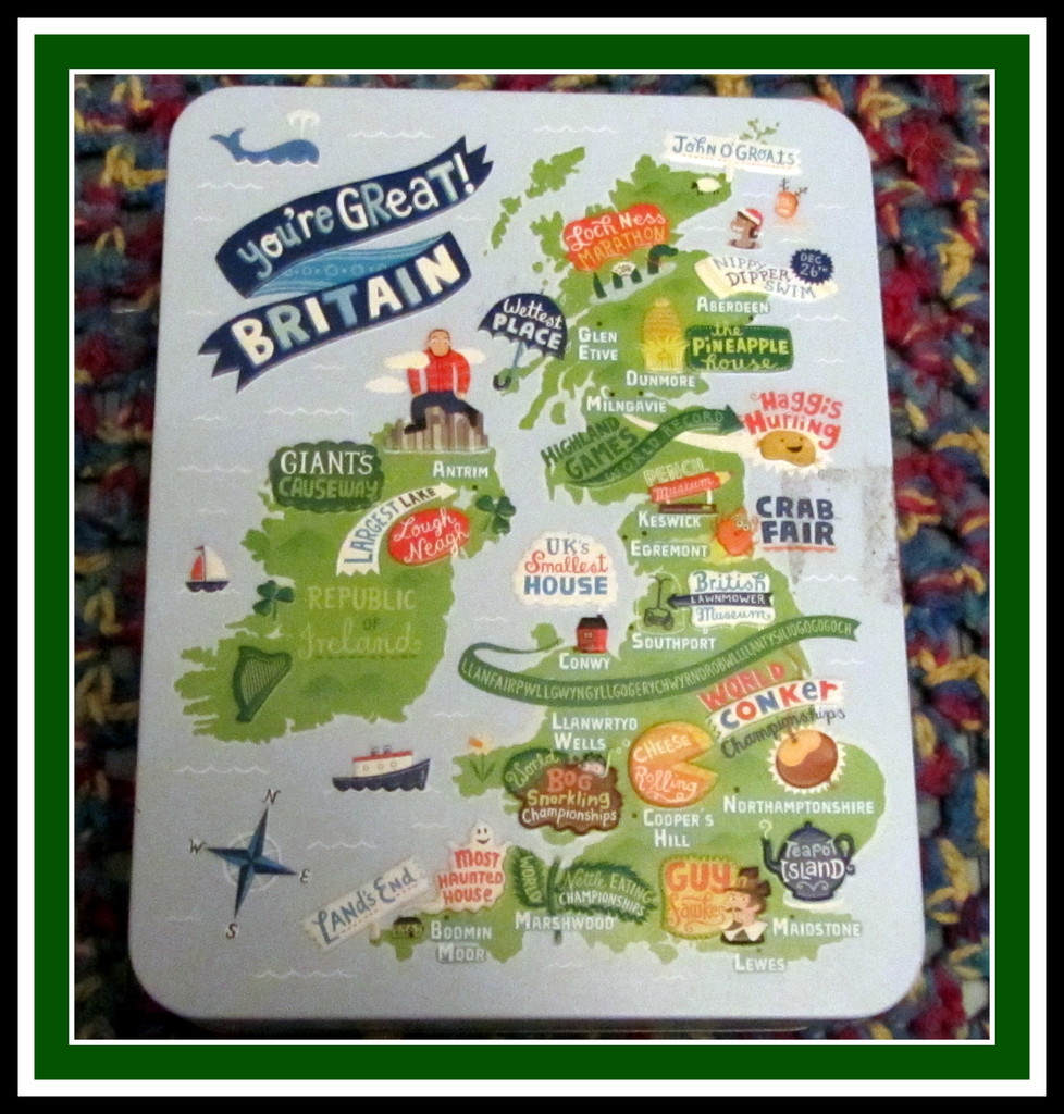 Map on Biscuit tin. by grace55