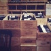 Wine boxes and a chair  by brigette