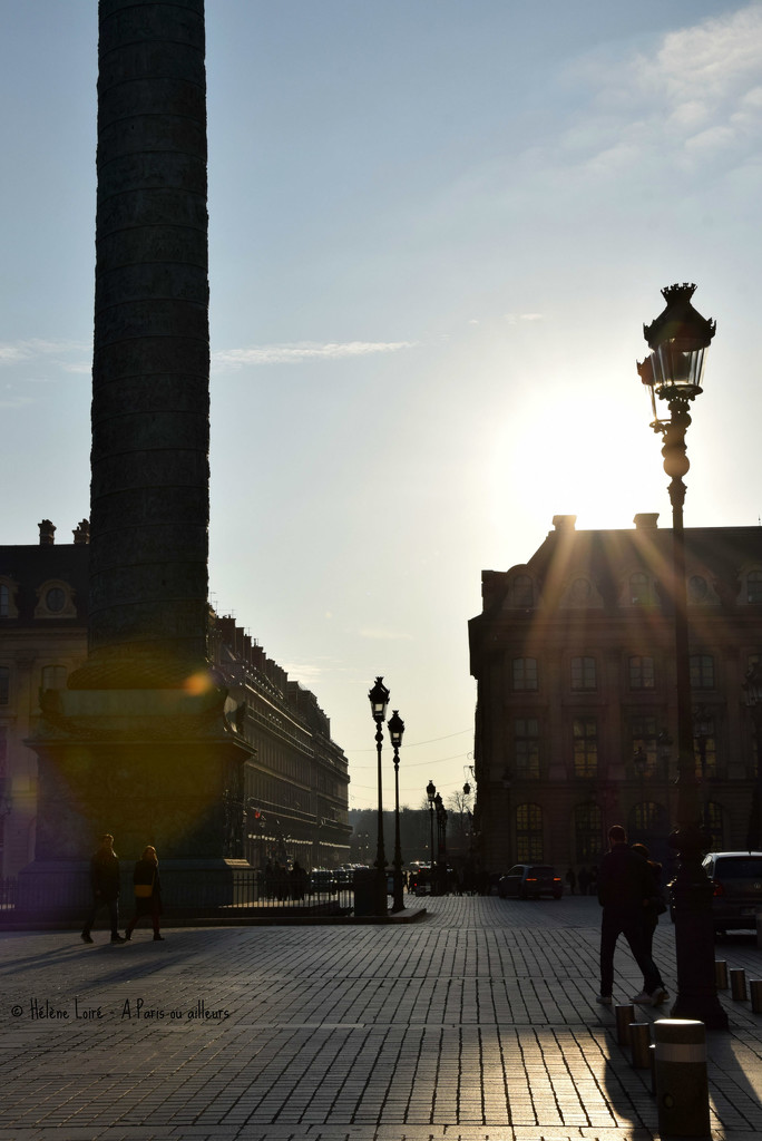 Sun at Place Vendome by parisouailleurs