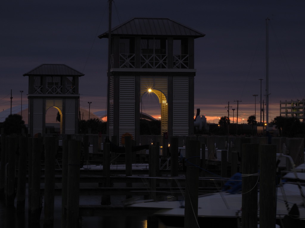 Sunset at Gulfport Harbor by khrunner