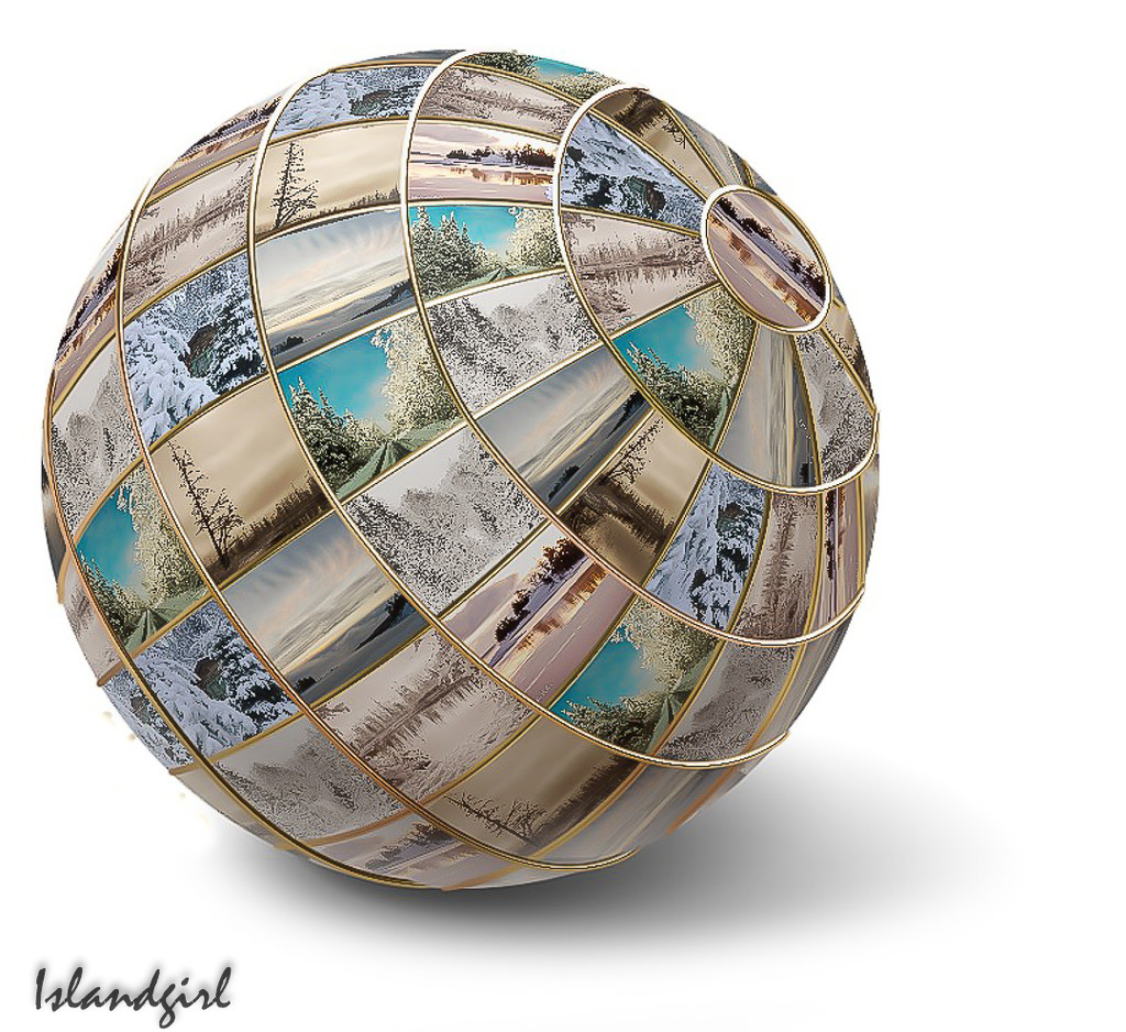 Winter Globe Collage by radiogirl