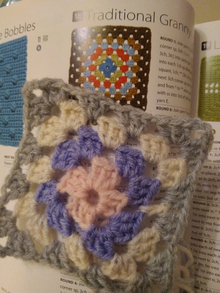 Reminding myself how to crochet granny squares by cpw