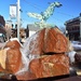 Icy fountain in Old Town Square by sandlily