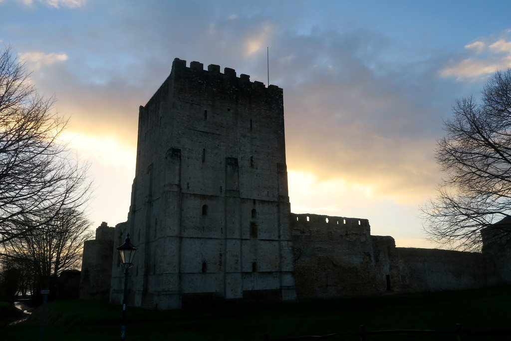 Portchester Castle Sunrise by davemockford