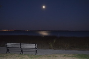 3rd Feb 2018 - Full moon over Charleston Harbor at Waterfront Park
