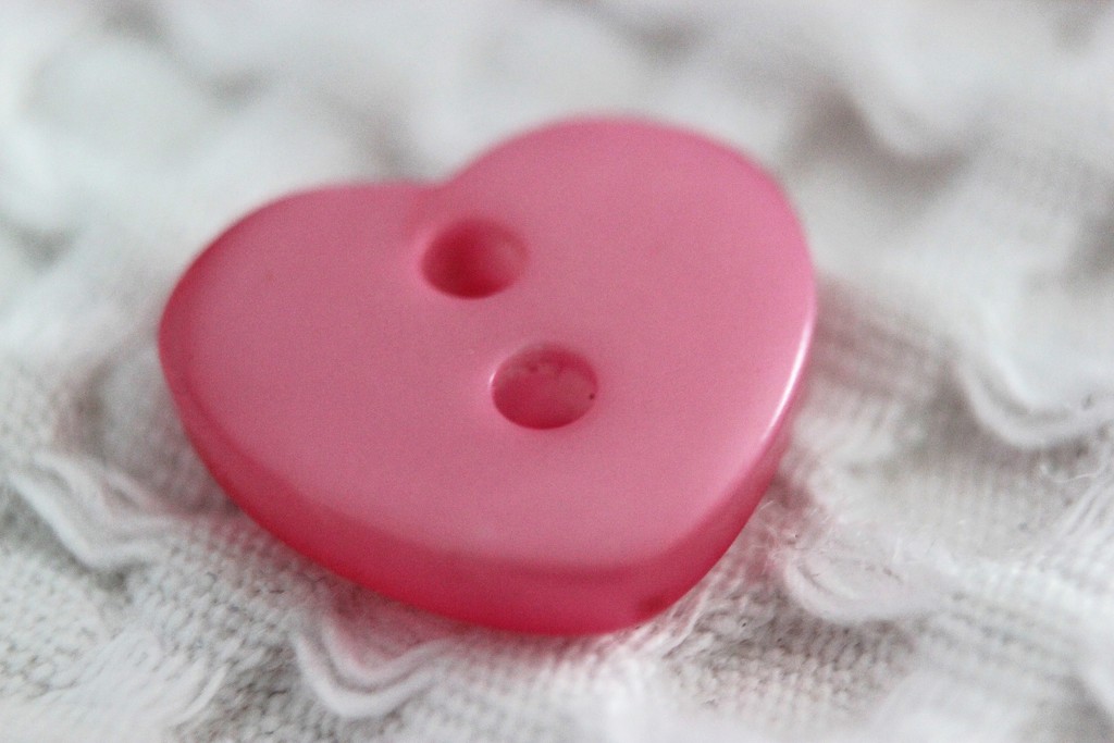 Pink Heart Button by cookingkaren
