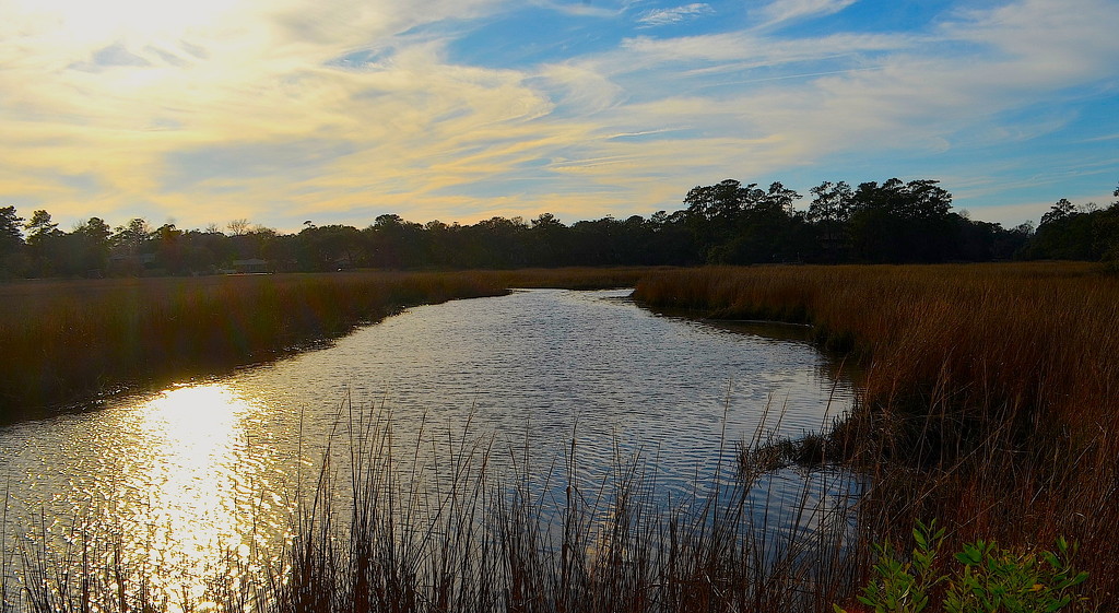 Old Towne Creek and late afternoon light, Charleston, SC by congaree