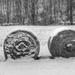 Bales in the snow by mittens