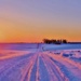 Sunset Colored Snow by lynnz
