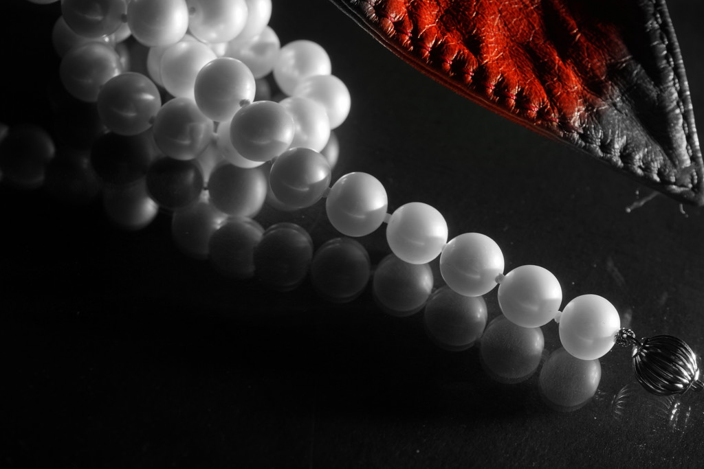Pearls and Red Leather 1 by granagringa