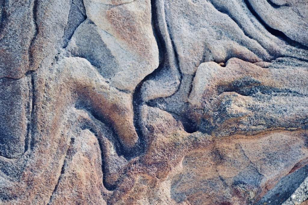 The sandstone boulder, in color by louannwarren