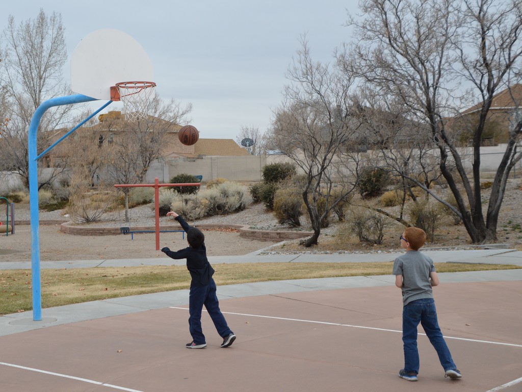 cousins playing basketball by bigdad
