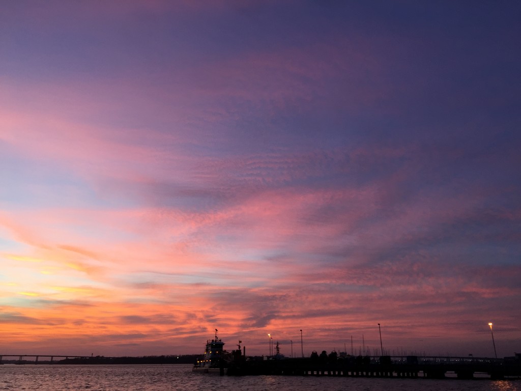 Sunset. Ashley River, Charleston, SC by congaree