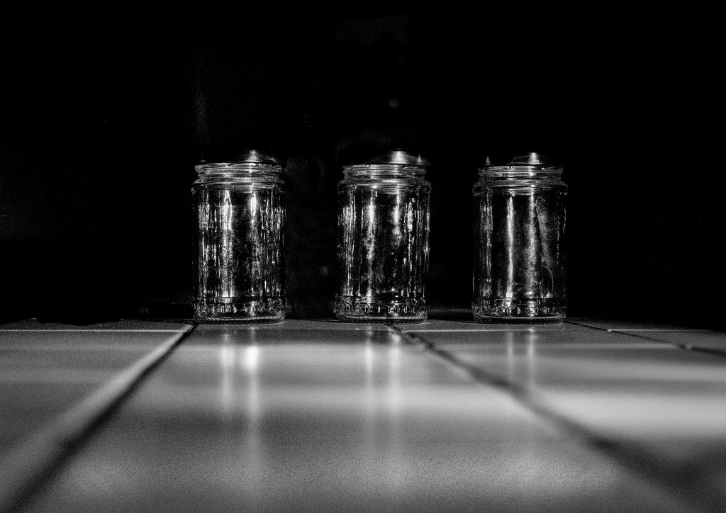 Paimpont 2018: Day 51 - B&W Kitchen Jars by vignouse