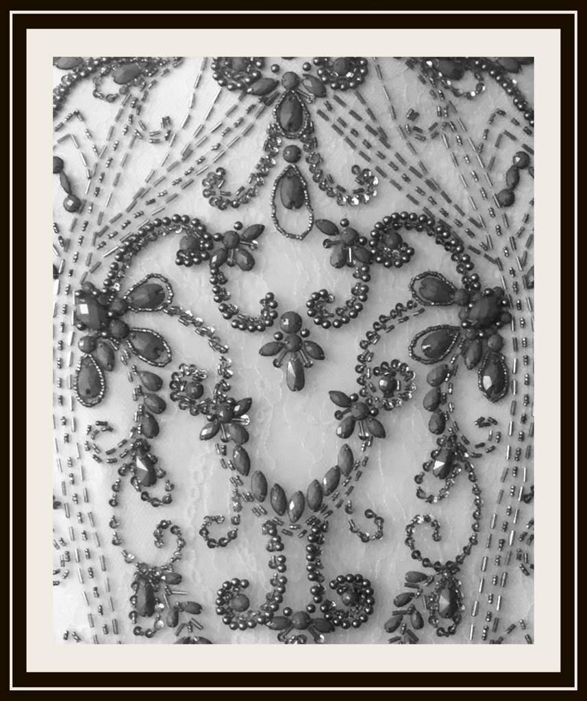 Highly decorated dress detail by mcsiegle