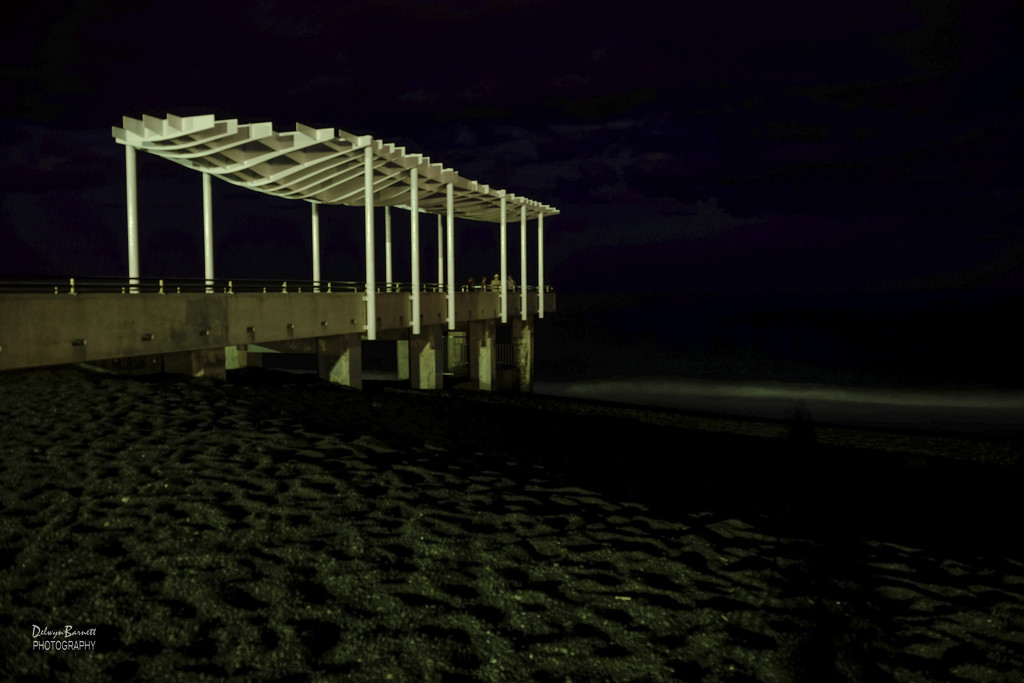 Night time on the beach by dkbarnett