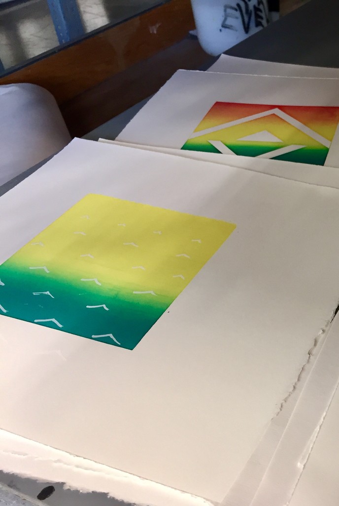 Screen printing Progress by bilbaroo