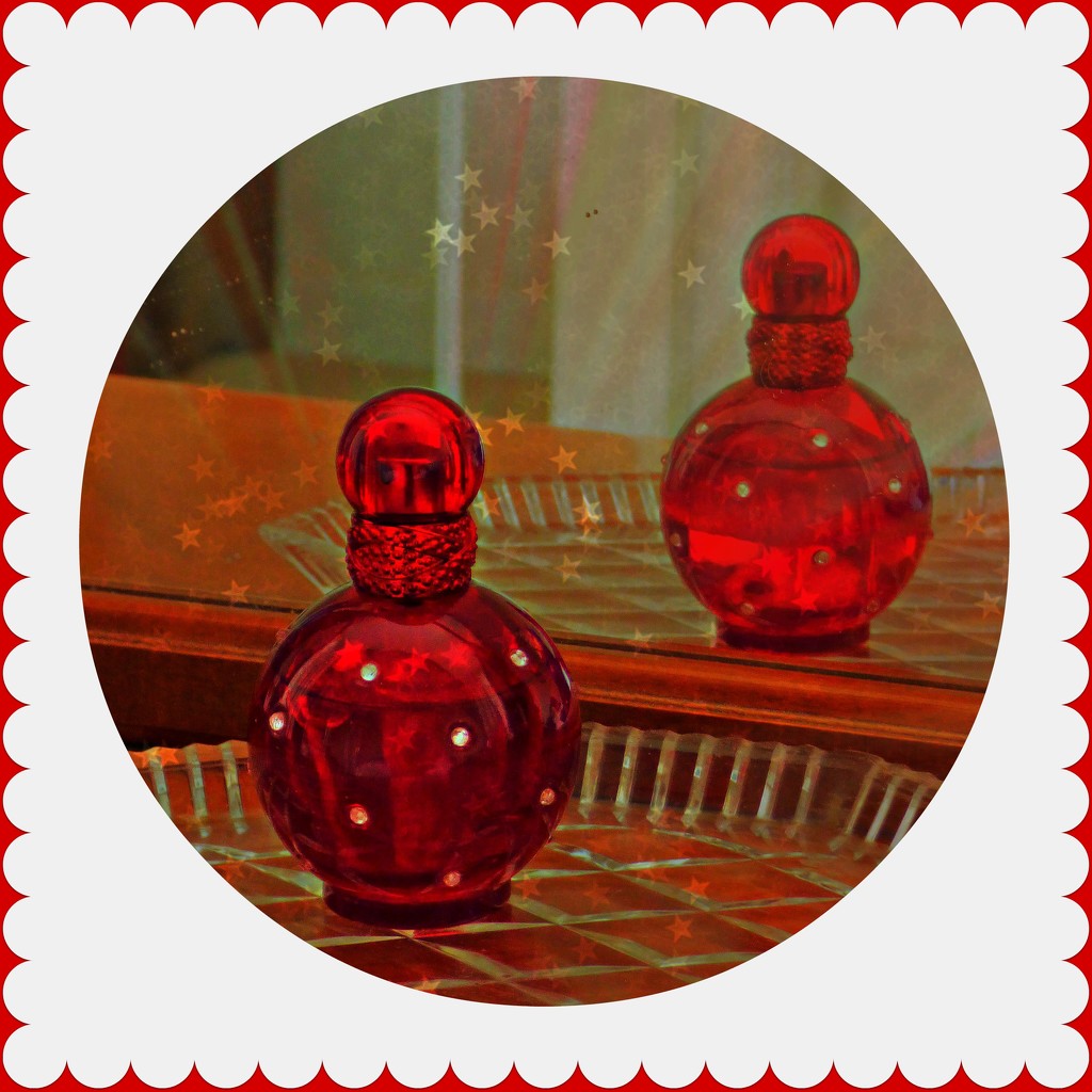 Red Perfume bottle  by beryl
